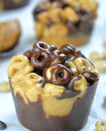 Chocolate Peanut Butter Cheerios Cups