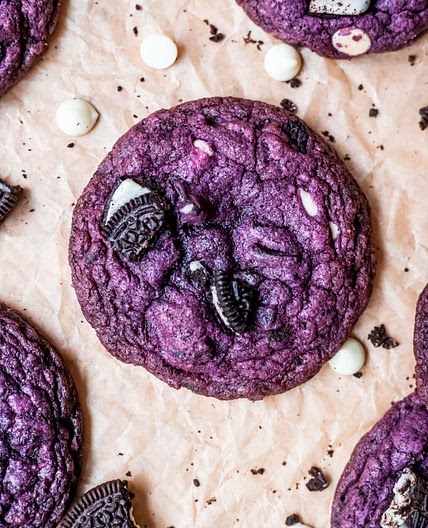 Ube Cookies and Cream Cookies