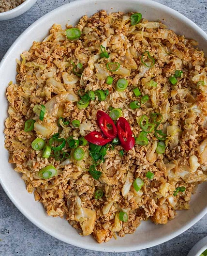 Tofu Cabbage Stir Fry (Low Carb)