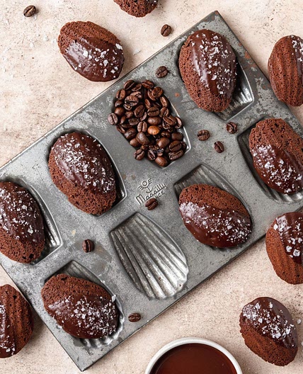 Dark Chocolate Espresso Madeleines