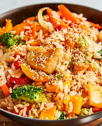 Reis-Hähnchen-Pfanne - so einfach & lecker