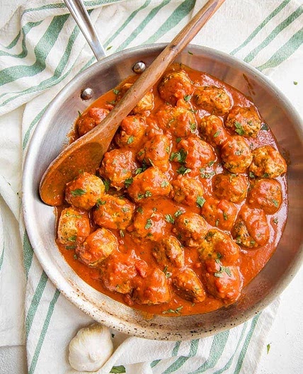 Best Ever Italian Paleo Meatballs with Creamy Tomato Sauce