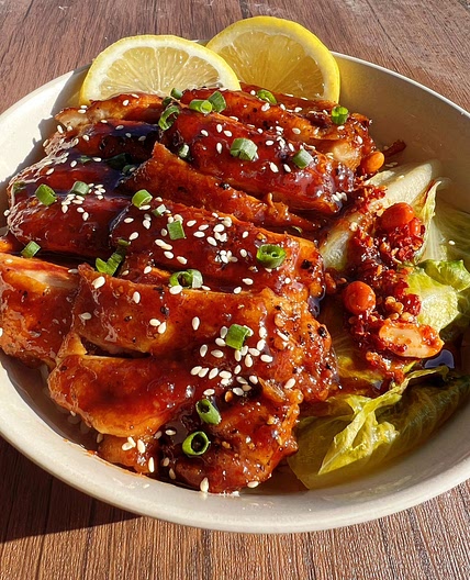 Lemon Honey Teriyaki Chicken Thighs