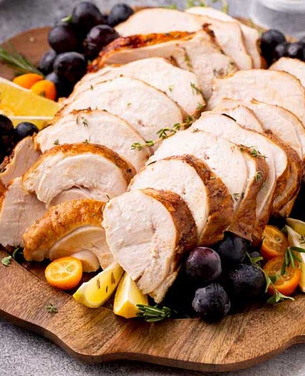 Herb Butter Crockpot Turkey Breast with Gravy