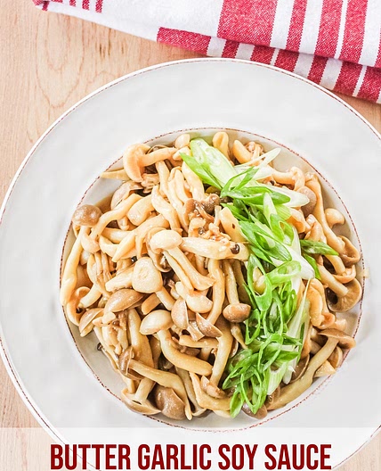 Butter Garlic Soy Sauce Shimeji Stir Fry