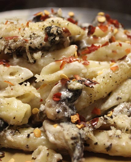 Baked Mushroom and Cheese Penne