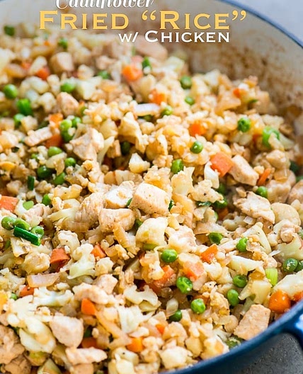 Cauliflower "Fried Rice" with Chicken