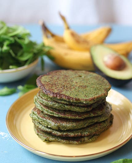 Green pancakes with Spinach & Avocado (BLW & Toddler Friendly)