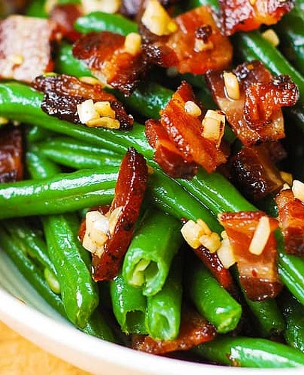 Garlic and Bacon Green Beans