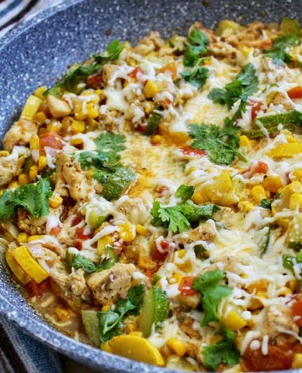 Mexican Chicken Zucchini Skillet