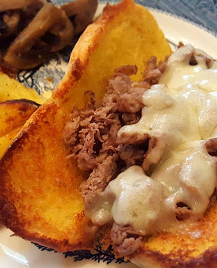 Shaved Steak French Dip with Swiss