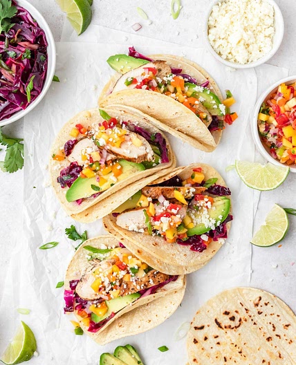 Grilled Chicken Tacos with Mango Salsa