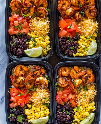 Shrimp Taco Meal Prep Bowls