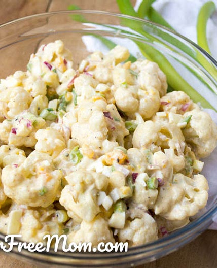 Low Carb Cauliflower Mock Potato Salad