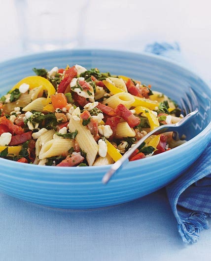 Pâtes au fromage cottage et aux légumes