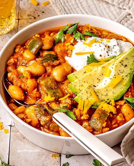 White Bean Pumpkin Turkey Chili