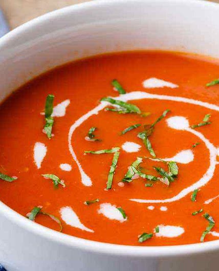 Easy Paleo Crockpot Tomato Basil Soup