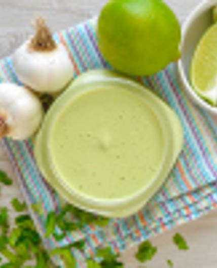No-Oil Cilantro Cashew Cream Sauce