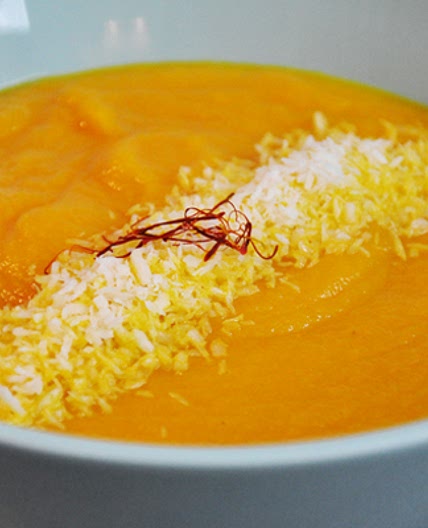 Velouté de carottes, coco et safran