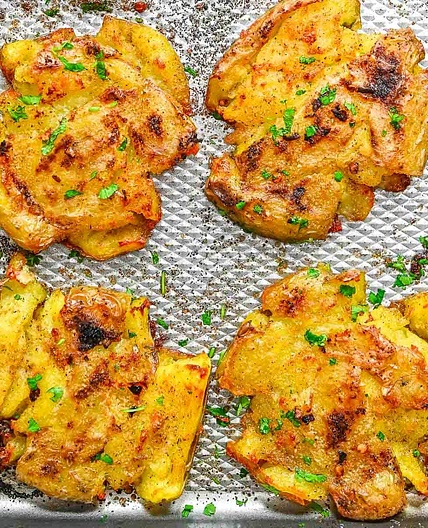 Garlic Smashed Potatoes