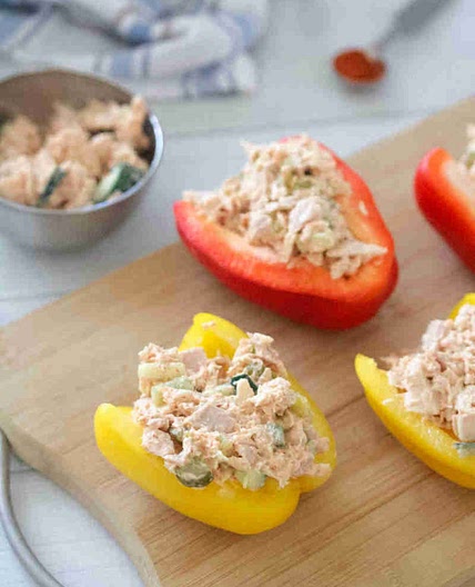 Whole30 Tuna Salad Stuffed Peppers