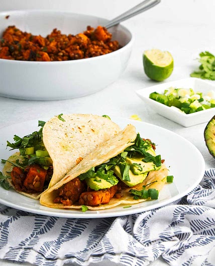 Lentil Tacos With Sweet Potatoes