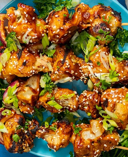 Korean Cauliflower Wings | BBQ Skewers