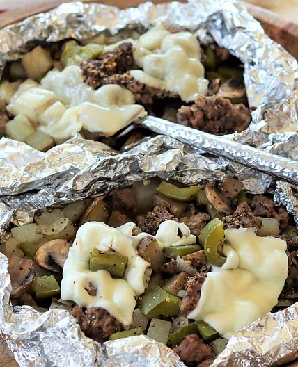 Foil Pack Philly Cheesesteak Dinners