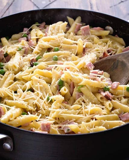 One Pot Ham & Penne Skillet Recipe