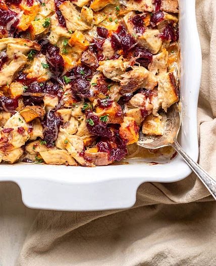 Leftover Sweet Potato Turkey Bake
