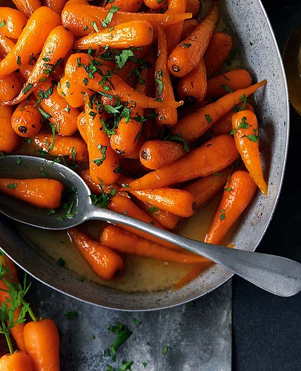 Sweet roasted chantenay carrots