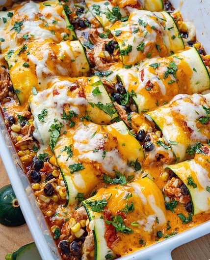 Zucchini Enchilada Roll Ups