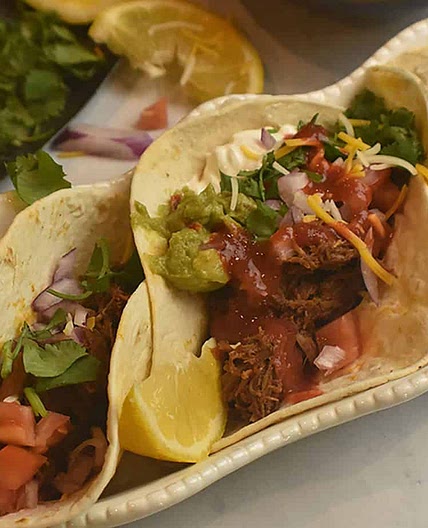 Instant Pot Mexican Shredded Beef Tacos