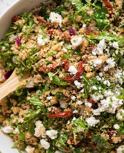Couscous Salad with Sun Dried Tomato and Feta