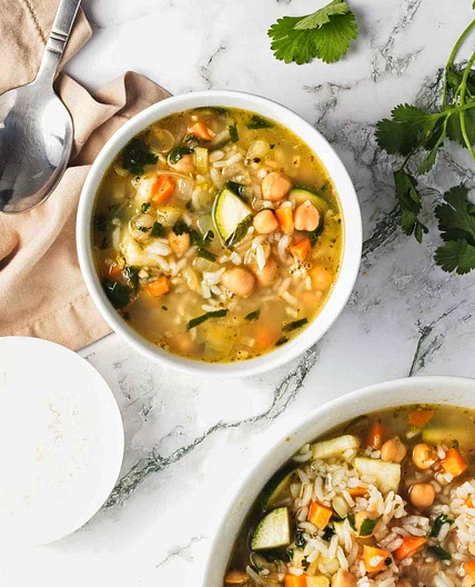 Greek Chickpea Soup with Rice