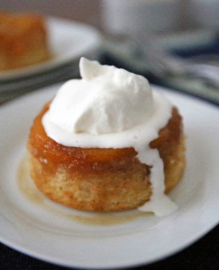 Individual Peach Upside-Down Cake