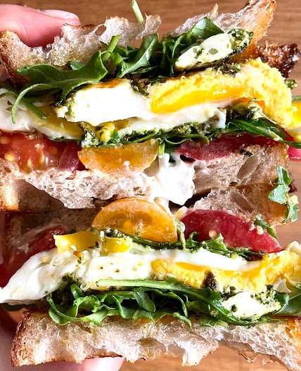 Pesto Egg Breakfast Sandwich