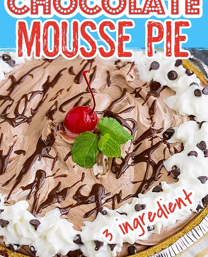3 Ingredient Chocolate Mousse Pie
