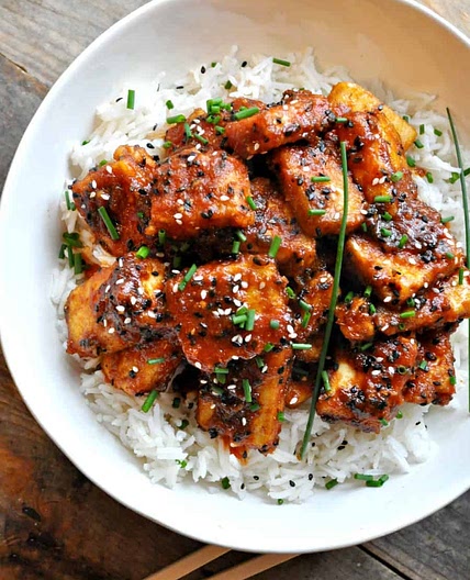 Vegan Crispy Korean BBQ Tofu