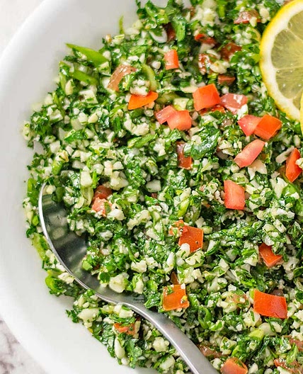 Keto Tabbouleh Salad - EASY Low Carb Tabouli Recipe