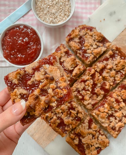 Strawberry Oat Jam Bars (Vegan + Gluten Free)