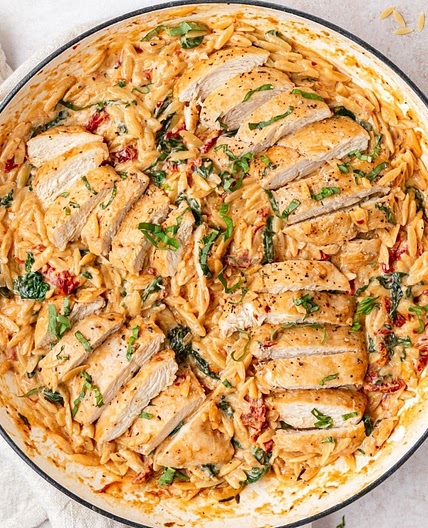 Creamy Tuscan Chicken Orzo