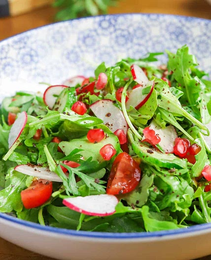 Middle Eastern Rocket Salad with Sumac and Pomegranate