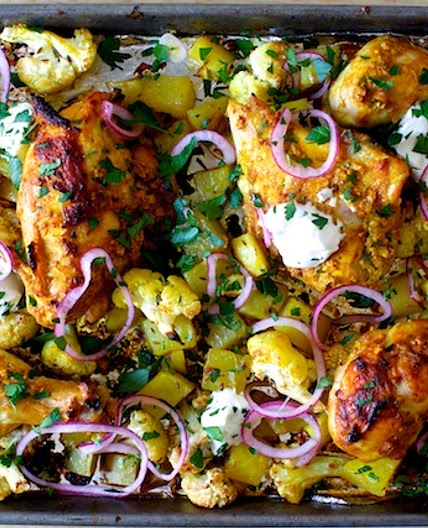 sheet pan chicken tikka