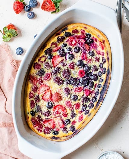 Flaugnarde of Mixed Berries (Clafoutis)