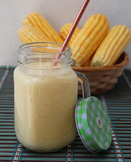 Suco de milho verde com leite condensado