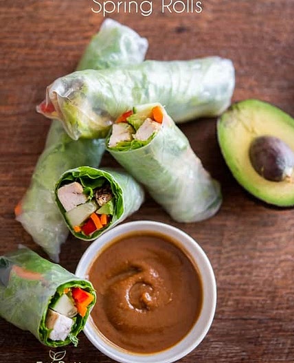 Avocado Chicken Spring Rolls