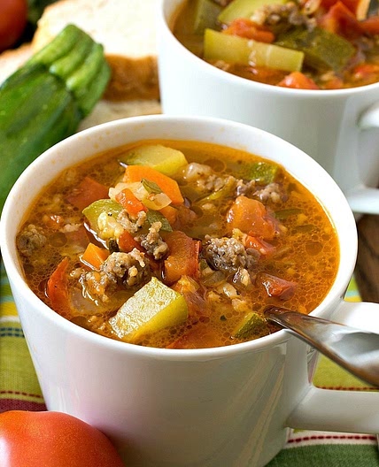 Zucchini Tomato Italian Sausage Soup