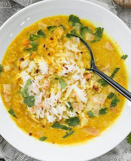 Golden Coconut Lentil Soup