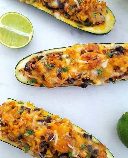 Vegetarian Stuffed Zucchini Boats